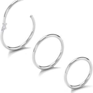 Hypoallergenic Steel Nose Hoop Rings - 20G/18G/16G/14G/12G/10G/8G/6G, Gold/Rose